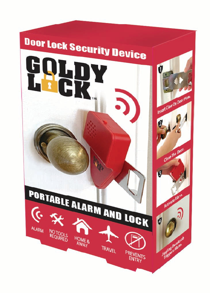 Goldy Lock™ Portable Door Lock and Alarm 2 - in - 1 Protection